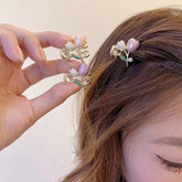 Chic Colorful Enamel Pearl Charm Tulip Hair Clip