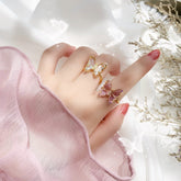 Chic Crystal Butterfly Ring