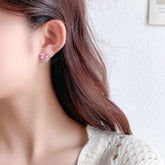 Chic Crystal Heart Melting Earrings