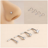 Chic Cubic Zirconia Titanium Nose Piercing Nose Stud