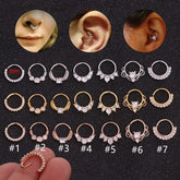 Chic CZ Inlaid 22 Gauge Nose Piercing Hoop Nose Ear Ring