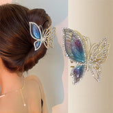 Chic CZ Inlaid Butterfly Chignon Claw Clip Hair Clip