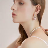 Chic CZ Inlaid Enamel Pink Strawberry Huggie Hoop Earrings