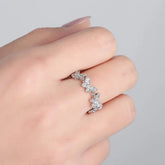 Chic CZ Inlaid Silver Butterfly Ring