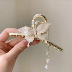 Chic Enamel Butterfly Chignon Claw Clip Hair Clip