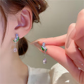 Chic Enamel Tulip Dangle Earrings