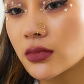 Chic Gold Silver Plated Geometric Nose Cuff Nose Ring