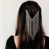 Chic Gold Silver Tone Tassel Hair Band