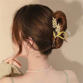 Chic Golden Ears Of Wheat Chignon Claw Clip Hair Clip