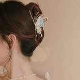 Chic Handmade Colorful Enamel Butterfly Chignon Claw Clip Hair Clip