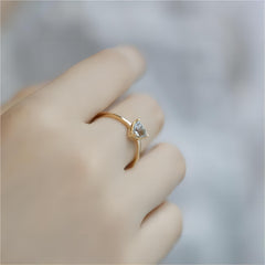 Chic Natural Turquoise Topaz Stone Ring