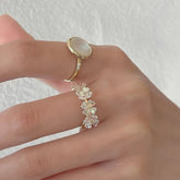 Chic Pearl Shell Flower Ring