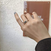 Chic Silver Plated Teddy Snakeskin Ring