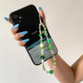 Colorful Seed Beaded Pearl Floral Fruit Heart Charm Phone Strap