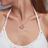 CZ Inlaid Celestial Star Necklace