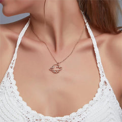 CZ Inlaid Celestial Star Necklace