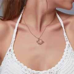 CZ Inlaid Celestial Star Necklace