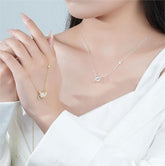 Dainty Crystal Celestial Planet Star Pendant Necklace