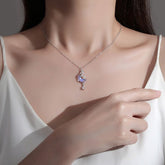Dainty CZ Inlaid Crystal Star Moon Phase Necklace