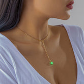 Dainty Luminous Glow In The Dark Ball Charm Y Necklace