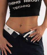 Dainty Rhinestone Charm Waist Chain