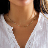 Dainty Rhinestone Cross Charm Choker Necklace
