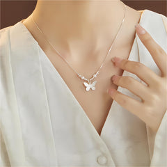 Dainty Silver Filled Butterfly Necklace