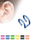Fake 2 Hoop Clip On Cartilage Piercing