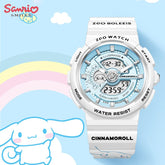 Genuine Sanrio Cinnamoroll Waterproof Multifunction Electronic Dual Display Quartz Watch