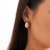 Geometric Gold Silver Plated Loop Earrings