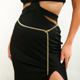 Geometric Gold Silver Tone Snake Waist Chain