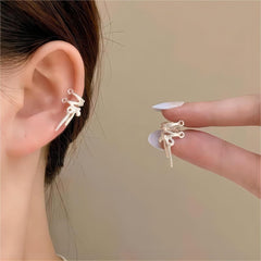 Geometric Ribbon Ear Wrap Earrings