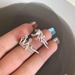 Geometric Ribbon Ear Wrap Earrings