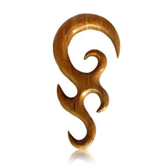 Hand Carved Teak Wood Tribal Mutli Claw Ear Expander