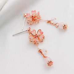 Handmade Cherry Blossom Dangle Earrings