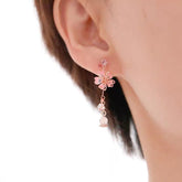 Handmade Cherry Blossom Dangle Earrings