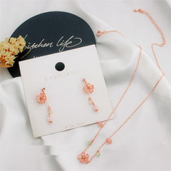 Handmade Cherry Blossom Dangle Earrings
