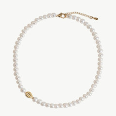 Cowrie Shell Pearl Choker