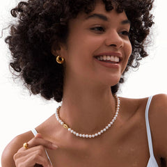 Cowrie Shell Pearl Choker