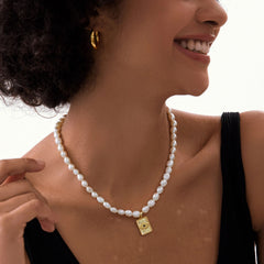 Devil Eye Baroque Pearl Necklace