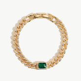 Gemstone Curb Link Bracelet