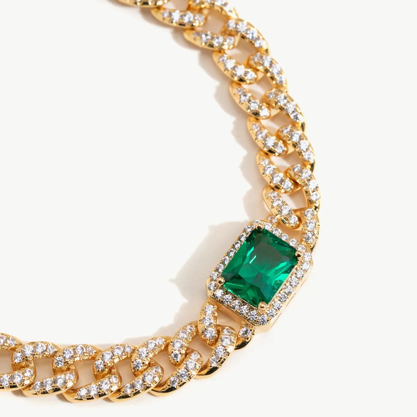 Gemstone Curb Link Bracelet