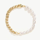 Pearl Curb Chain Bracelet