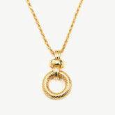 Braided Hoop Pendant Necklace