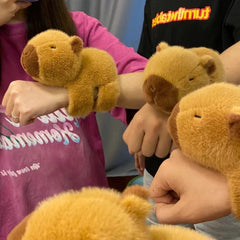 Kawaii Plush Capybara Pops Clap Ring Wristband