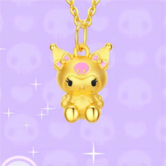 Kawaii Sanrio Gold Filled Kuromi Necklace