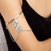 Minimalist Layered Leaf Arm Cuff