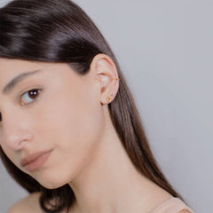 Pair of 925 Sterling Gold PVD Dainty Gold Horseshoe Minimal Earrings