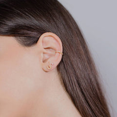 Pair of 925 Sterling Gold PVD Dainty Gold Horseshoe Minimal Earrings