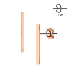 Pair of Long Bar Stud Earrings